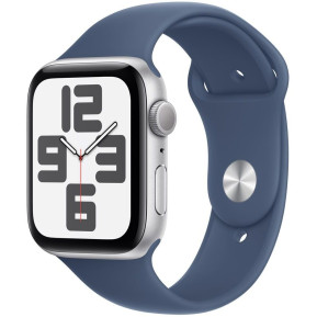 Smartwatch Apple Watch SE 2 gen MXGP3ET/A - 44mm, GPS + Cellular, srebrne aluminium z paskiem sportowy denim, S|M